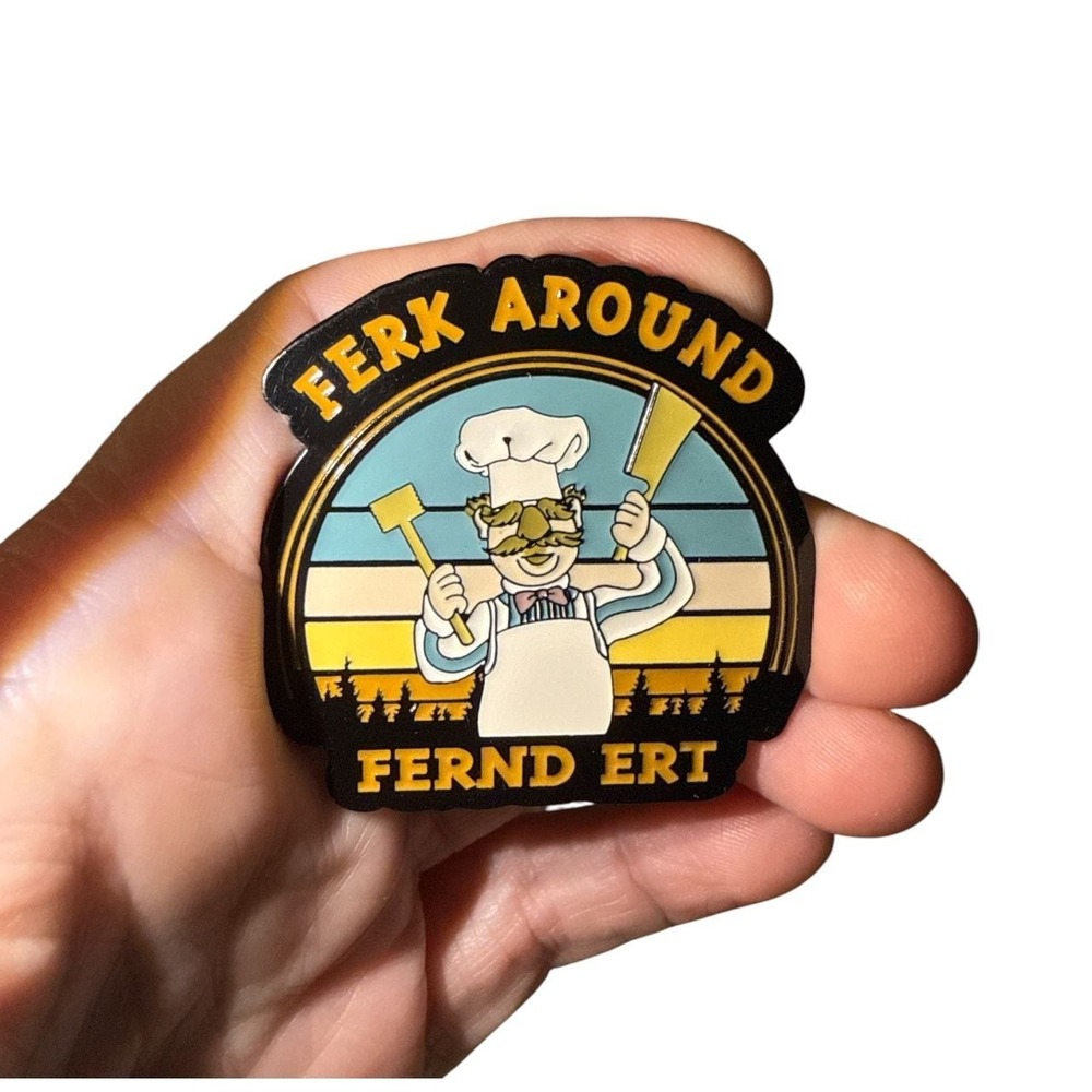 The Muppets inspired Swedish Chef Ferk Around Fernd Ert Enamel Pin Badge